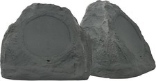 2x Outdoor Stone Effect Speakers Patio & Garden Granite Rock Weather Resistant