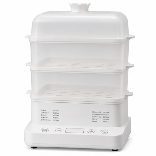 Tier food steamer 22l - 3-tier,