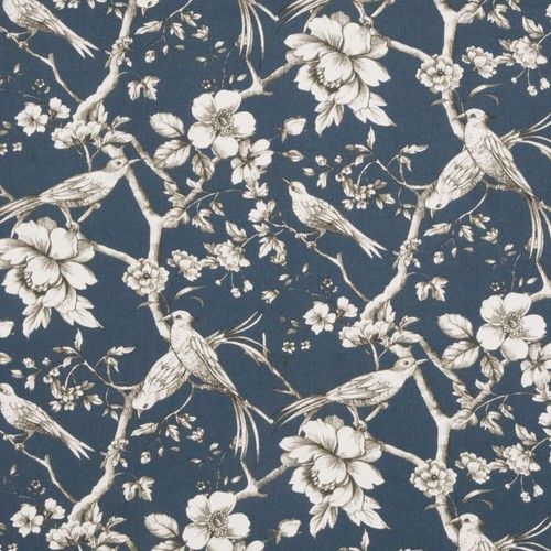 French floral bird toile - french,