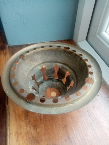 Antique brass oil lamp - ,