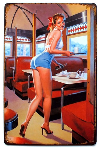 Diner girl pin - pin, up