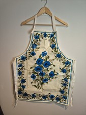 Vintage Oilcloth Apron Blue
