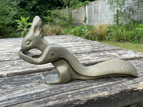 Vtg brass squirrel - , nutcracker