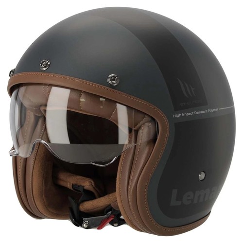 Open face motorcycle - open, helmet