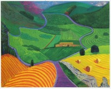 North Yorkshire David Hockney print in 11 x 14 mount ready to frame SUPERB