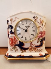 Masons Ironstone Mandalay Mantle Clock  H5" X W5" Works Well Vgc