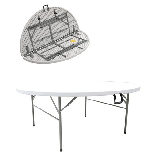 Plastic 5ft centre fold round - plastic,