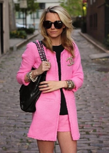 Zara women pink tweed - zara,
