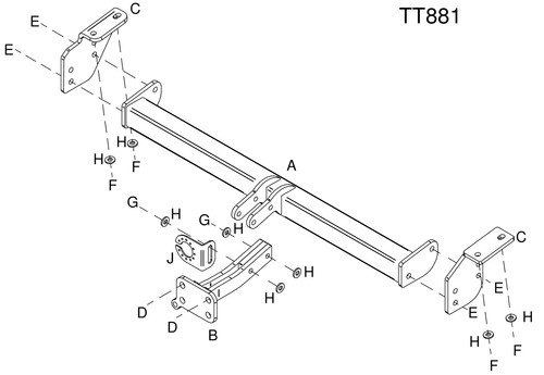 Towtrust fixed flange - fixed,