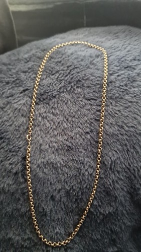 9ct gold belcher chain - 21",
