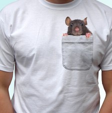Rat t shirt pocket print no1