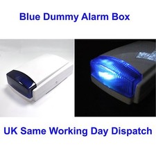 Dummy Alarm Box BLUE Long Lasting dual Flashing 2 LED flasher Weatherproof 