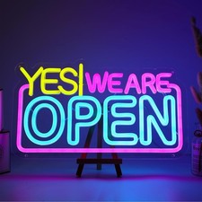 LED Neon Open Sign, 16.5"x 9"