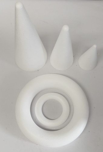 Solid polystyrene shapes cones - shapes,