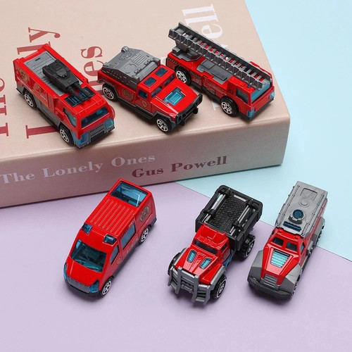 6pc diecast fire engine - fire,
