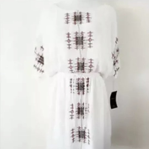 Zara ecru embroidered ethnic - ecru,