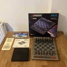 Saitek Kasparov MK12 Electronic Chess Set Computer Trainer Complete Boxed Vtg