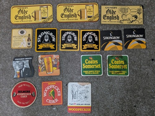 Vintage cider beer mats - vintage, joblot