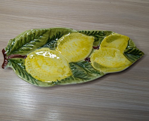 Italian majolica lemon dish - italian,