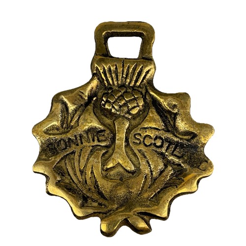 Brass horse medallion bonnie - brass,