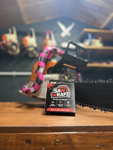 Textured chainsaw grip cover - textured,