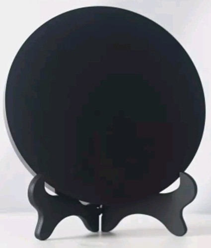 Black glass scrying mirror - black,