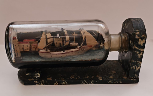 Vintage maritime folk - art, ship
