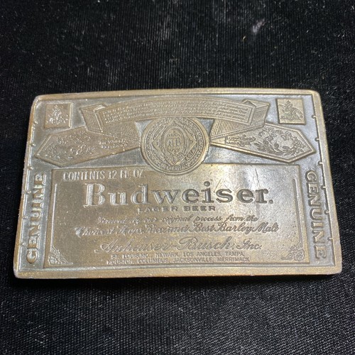 Vintage budweiser belt buckle - belt,