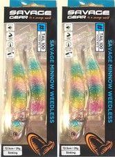 2 x Packs of Savage Gear Weedless Minnows 12.5cm 28g SALE