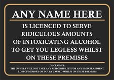 BAR SIGNS - PERSONALISED FUNNY