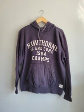 Soul Cal & Co Mens Blue Hoodie Size L Cotton Polyester