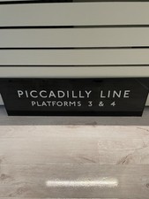 London Underground Platform Sign Piccadilly Line London Transport Glass