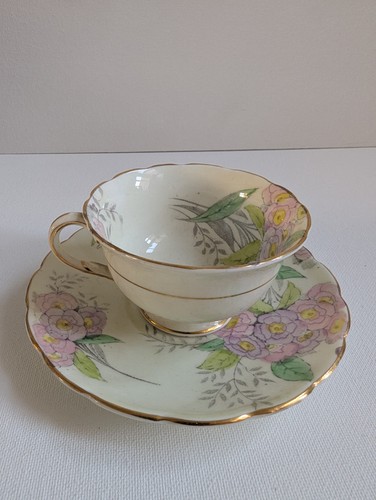 Vintage pale blue floral tea - pale,