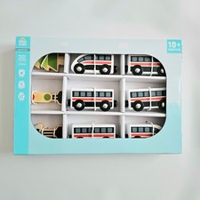 Wooden Vehicles Train Set Kids