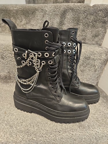 Zara black biker - biker, size