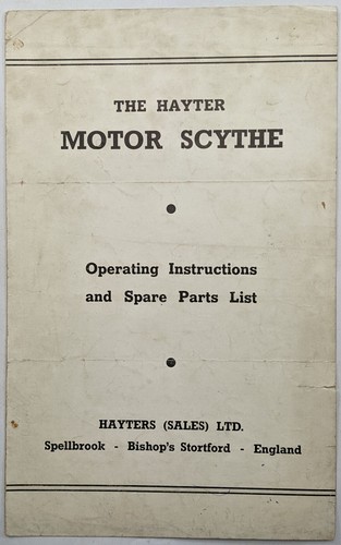 Original hayter motor - hayter, scythe