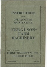 Ferguson Brown Tractor Operators Manual