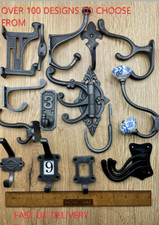 CAST IRON HOOKS, COAT, HAT