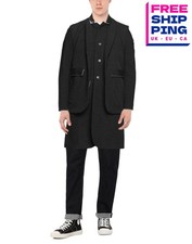RRP €1992 RE//SEARCH Wool Double Layer Coat IT46 US36 S HANDMADE in France