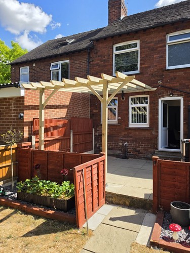 Wooden garden arch pergola - wooden,
