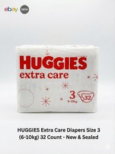 Huggies Extra Care Diapers Size 3 (32 Nappies) 6-10kg - New and Sealed