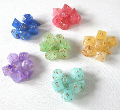 Dice set polyhedral - set, precious