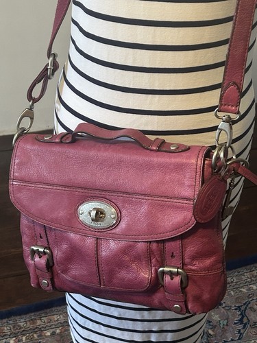 Fossil maddox pink - fossil, leather