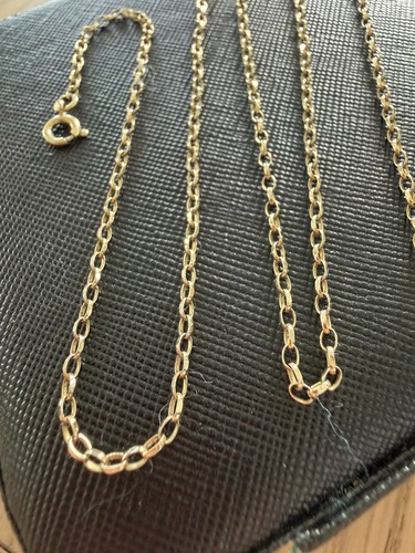 9ct gold belcher - chain, 18.5in