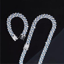 Miami Silver Blue Cuban Hip