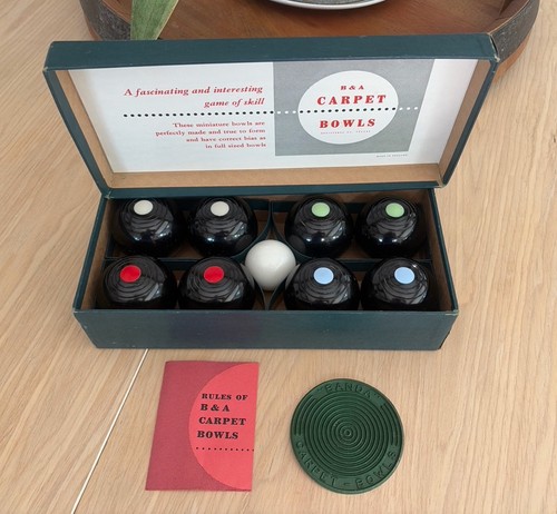Vintage carpet bowls game - b&a,