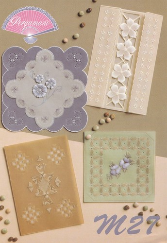 Pergamano flower floral cards - flower,