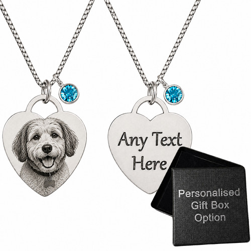 Birthstone pet photo heart - pet,