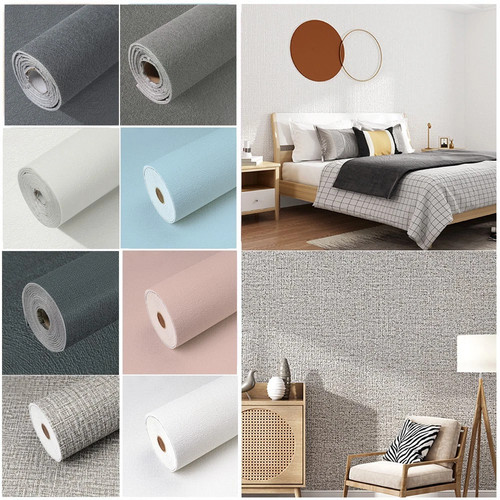 Neutral linen effect - neutral, wallpaper