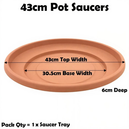 Round plastic plant pot saucer - plastic,